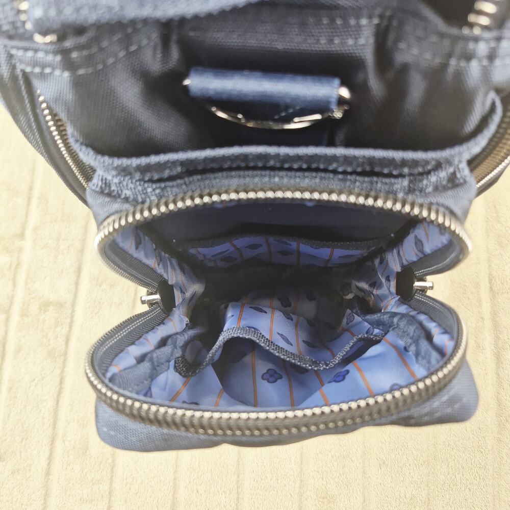 Lug Atlas RFID Travel Bag Tote Carry On Organizer Navy Blue Multi Pocket - Picture 16 of 16